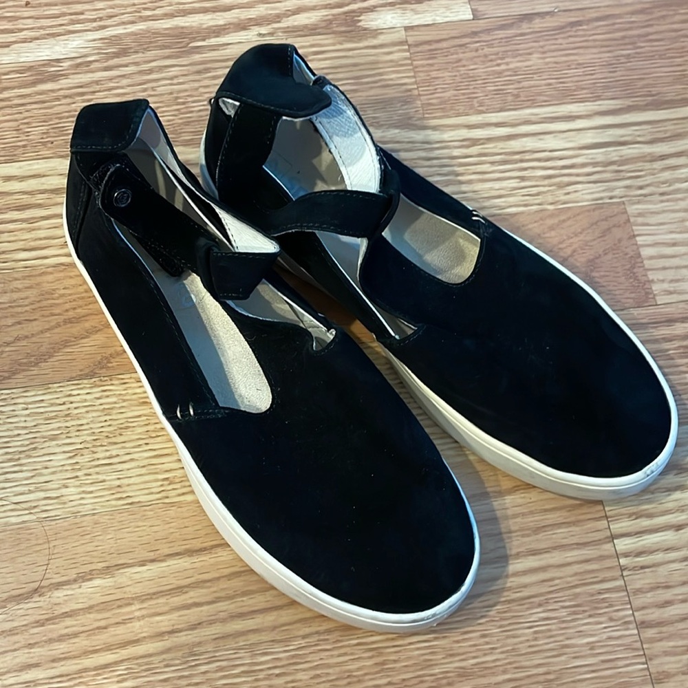 Spenco Orthotic Suede Slip-On Shoes Indio Black - 8.5B